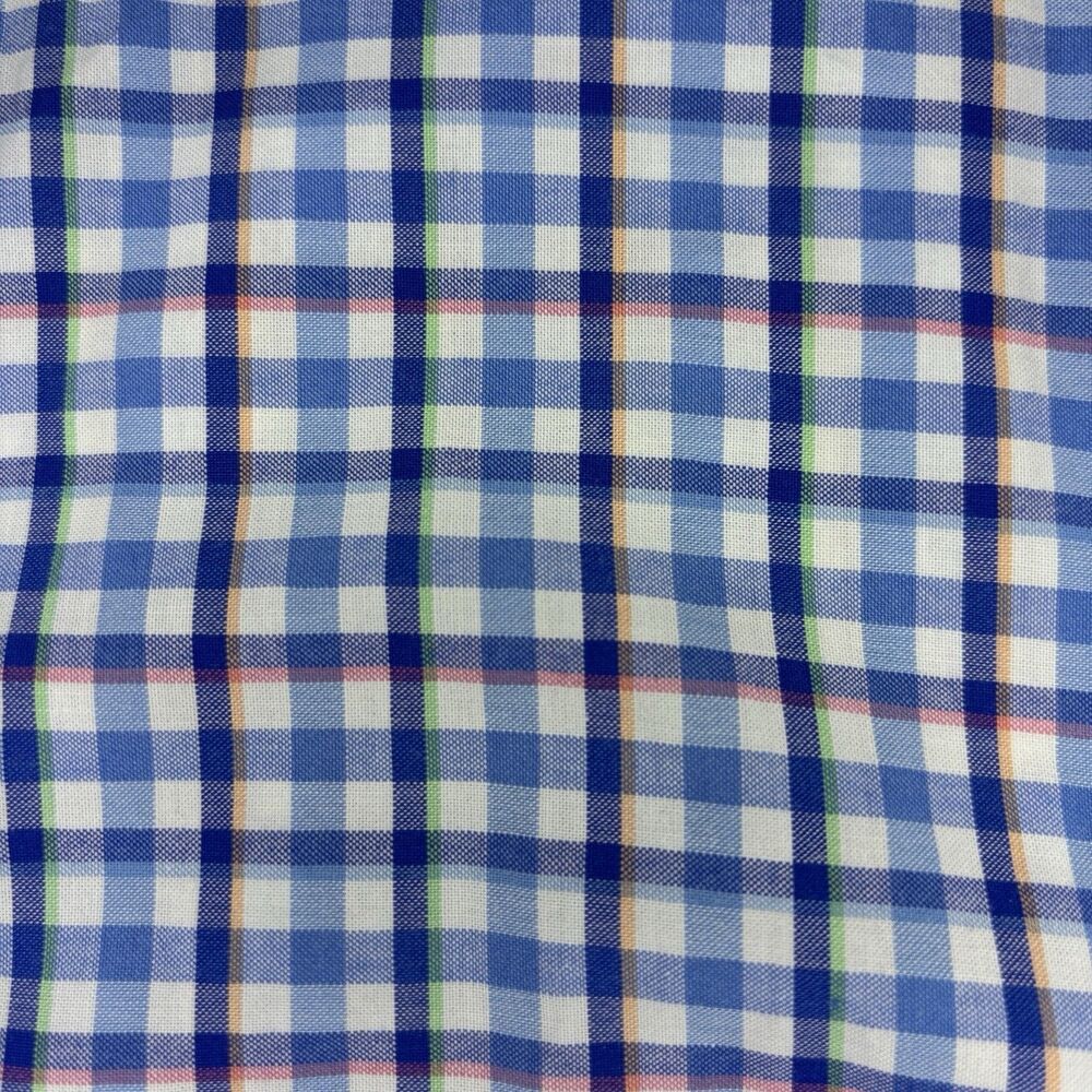 Vineyard Vines Slim Fit Men's Large Blue White Plaid Long Sleeve Murray Shirt - Picture 4 of 8